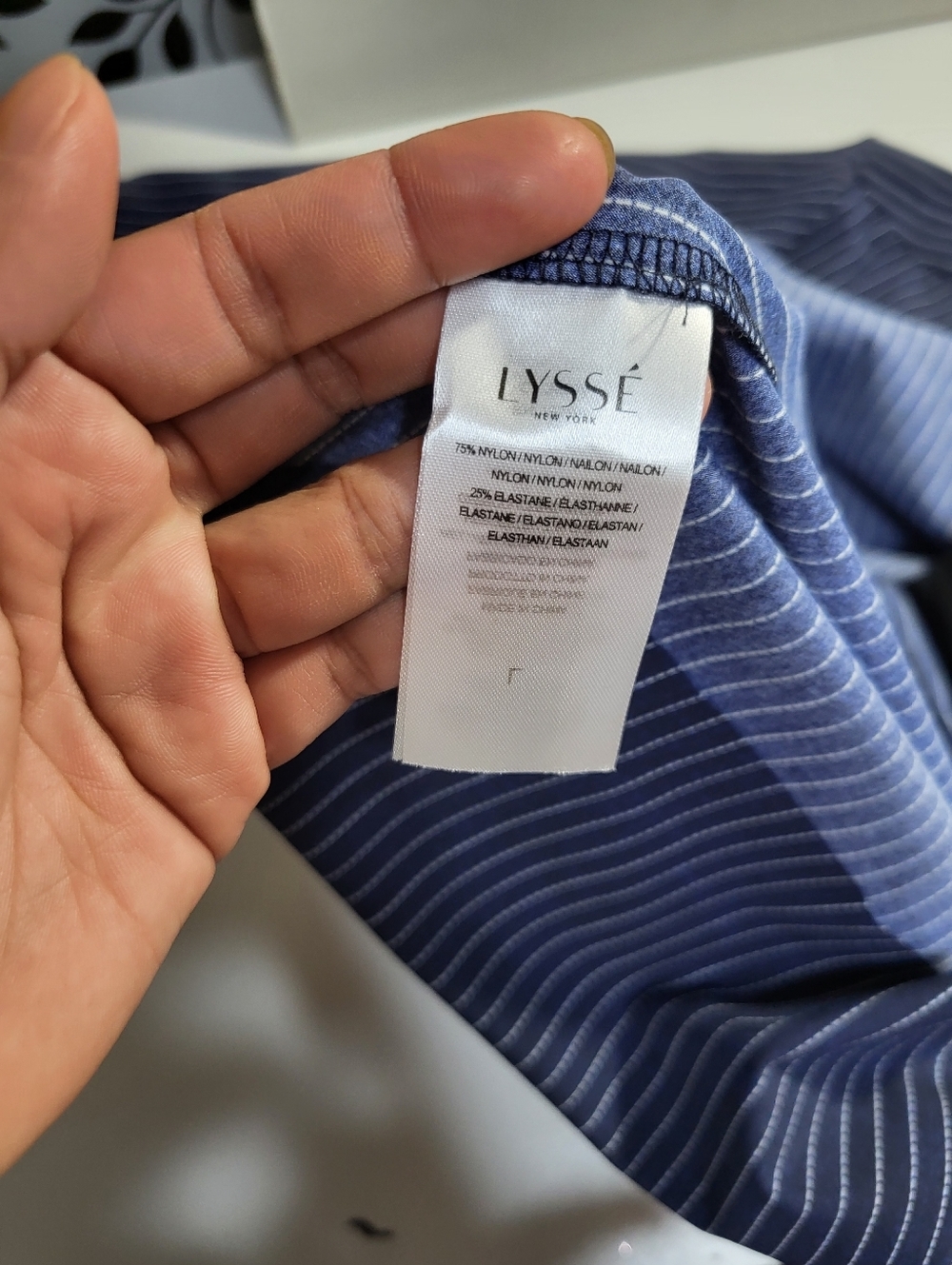 NEw LYSSÉ Schiffer Navy Dress with Tie Waist - Picture 8 of 8